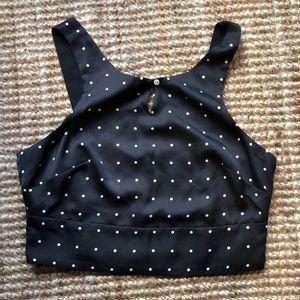 Madewell Crop Top in Grid Dot
